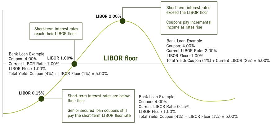 Line Chart LIBOR Floor Examples 